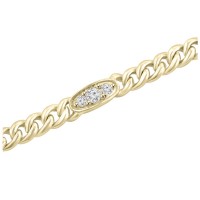 0.76 ct Ladies Cuban Link Round Cut Diamond Tennis Bracelet in 14kt Yellow Gold 0.76 ct Ladies Cuban Link Round Cut Diamond Tennis Bracelet in 14kt Yellow Gold