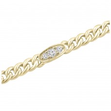 0.76 ct Ladies Cuban Link Round Cut Diamond Tennis Bracelet in 14kt Yellow Gold 0.76 ct Ladies Cuban Link Round Cut Diamond Tennis Bracelet in 14kt Yellow Gold