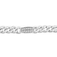 0.36 ct Ladies Cuban Link Round Cut Diamond Tennis Bracelet in 14kt White Gold 0.36 ct Ladies Cuban Link Round Cut Diamond Tennis Bracelet in 14kt White Gold