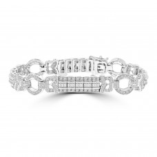 7.27 ct Ladies Baguette and Round Cut Diamond Tennis Bracelet In Channel and Pave Setting 7.27 ct Ladies Baguette and Round Cut Diamond Tennis Bracelet In Channel and Pave Setting
