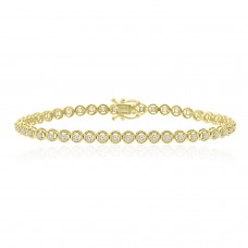 1.15 ct Ladies Round Cut Diamond Tennis Bracelet in 14 kt Yellow Gold 1.15 ct Ladies Round Cut Diamond Tennis Bracelet in 14 kt Yellow Gold
