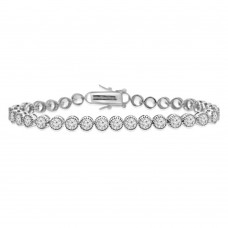 21.00 ct Ladies Round Cut Cubic Zirconia Tennis Bracelet in 925 kt Silver 21.00 ct Ladies Round Cut Cubic Zirconia Tennis Bracelet in 925 kt Silver