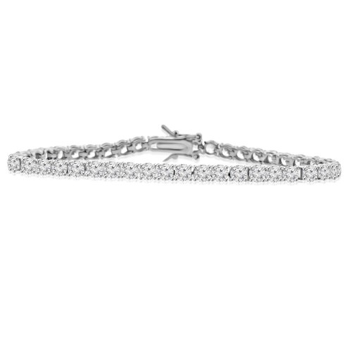 20.64 ct Ladies Round Cut Cubic Zirconia Tennis Bracelet in 925 kt Silver