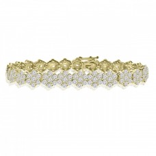 10.65 ct Ladies Round Cut Diamond Tennis Bracelet in 14 kt Yellow Gold 10.65 ct Ladies Round Cut Diamond Tennis Bracelet in 14 kt Yellow Gold