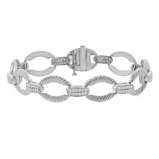 1.08 ct Ladies Round Cut Diamond Designer Bracelet in 14 kt White Gold 1.08 ct Ladies Round Cut Diamond Designer Bracelet in 14 kt White Gold