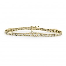 2.01ct Ladies Graduated Round Cut Diamond Tennis Bracelet (G Color SI-1 Clarity) in 14kt Yellow Gold 2.01ct Ladies Graduated Round Cut Diamond Tennis Bracelet (G Color SI-1 Clarity) in 14kt Yellow Gold