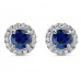 3.55 ct Sapphire With Diamond Accented Stud Earrings 3.55 ct Sapphire With Diamond Accented Stud Earrings