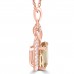 2.54 ct Round Cut Diamond & Emerald Shape Morganite Pendant Necklace (G-H Color SI-2 I-1 Clarity) in 14 kt Rose Gold 2.54 ct Round Cut Diamond & Emerald Shape Morganite Pendant Necklace (G-H Color SI-2 I-1 Clarity) in 14 kt Rose Gold