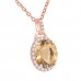 1.68 ct Round Cut Diamond & Oval Shape Morganite Pendant Necklace (G-H Color SI-2 I-1 Clarity) in 14 kt Rose Gold 1.68 ct Round Cut Diamond & Oval Shape Morganite Pendant Necklace (G-H Color SI-2 I-1 Clarity) in 14 kt Rose Gold
