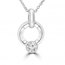 0.26 ct Diamond Pendant Necklace (G-H Color SI-2 I-1 Clarity) in 14 kt Rose Gold 0.26 ct Diamond Pendant Necklace (G-H Color SI-2 I-1 Clarity) in 14 kt Rose Gold