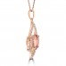 1.75 ct Oval Shaped Morganite Pendant Necklace (G-H Color SI-2 I-1 Clarity) in 14 kt White Gold 1.75 ct Oval Shaped Morganite Pendant Necklace (G-H Color SI-2 I-1 Clarity) in 14 kt White Gold