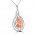 8.62 Ct Round Cut Diamond Pear Shaped Morganite Pendant Necklace (G-H Color SI-2 I-1 Clarity) in 14 kt Rose Gold 8.62 Ct Round Cut Diamond Pear Shaped Morganite Pendant Necklace (G-H Color SI-2 I-1 Clarity) in 14 kt Rose Gold