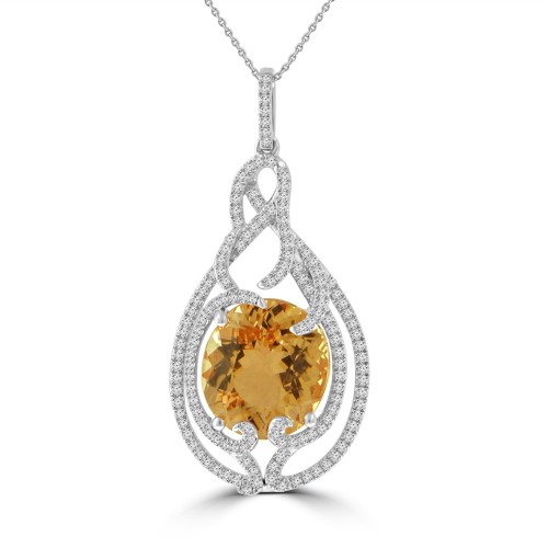 6.69 Ct Round Cut Diamond Oval Shape Morganite Pendant Necklace (G-H Color SI-2 I-1 Clarity) in 14 kt Rose Gold 6.69 Ct Round Cut Diamond Oval Shape Morganite Pendant Necklace (G-H Color SI-2 I-1 Clarity) in 14 kt Rose Gold