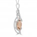 6.69 Ct Round Cut Diamond Oval Shape Morganite Pendant Necklace (G-H Color SI-2 I-1 Clarity) in 14 kt Rose Gold 6.69 Ct Round Cut Diamond Oval Shape Morganite Pendant Necklace (G-H Color SI-2 I-1 Clarity) in 14 kt Rose Gold
