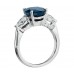 9.33 ct Oval Shape Sapphire With Pear Shape Diamond Anniversary Ring 9.33 ct Oval Shape Sapphire With Pear Shape Diamond Anniversary Ring