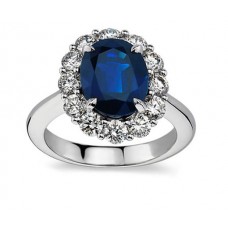 7.28 ct Oval Shape Sapphire And Diamond Engagement Ring 7.28 ct Oval Shape Sapphire And Diamond Engagement Ring