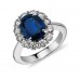 7.28 ct Oval Shape Sapphire And Diamond Engagement Ring 7.28 ct Oval Shape Sapphire And Diamond Engagement Ring