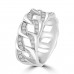 0.45 ct Men's Round Cut Diamond Cuban Link Wedding Band in 14 kt White Gold 0.45 ct Men's Round Cut Diamond Cuban Link Wedding Band in 14 kt White Gold