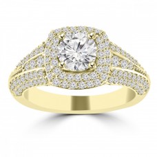 2.02 ct Ladies Round Cut Diamond Engagement Ring in 14 kt Yellow Gold 2.02 ct Ladies Round Cut Diamond Engagement Ring in 14 kt Yellow Gold