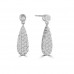 0.95 ct Ladies Round Cut Diamond Drop Dangling Earrings In 14 Kt White Gold 0.95 ct Ladies Round Cut Diamond Drop Dangling Earrings In 14 Kt White Gold