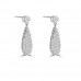 0.95 ct Ladies Round Cut Diamond Drop Dangling Earrings In 14 Kt White Gold 0.95 ct Ladies Round Cut Diamond Drop Dangling Earrings In 14 Kt White Gold