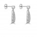 0.95 ct Ladies Round Cut Diamond Drop Dangling Earrings In 14 Kt White Gold 0.95 ct Ladies Round Cut Diamond Drop Dangling Earrings In 14 Kt White Gold