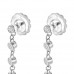 2.06 ct Ladies Round Cut Diamond Drop Dangling Earrings In 14 Kt White Gold