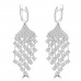 3.75 ct Round Cut Diamond Chandelier Earrings in 14 kt White Gold 3.75 ct Round Cut Diamond Chandelier Earrings in 14 kt White Gold