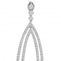3.75 ct Round Cut Diamond Chandelier Earrings in 14 kt White Gold 3.75 ct Round Cut Diamond Chandelier Earrings in 14 kt White Gold