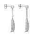 0.95 ct Ladies Round Cut Diamond Drop Dangling Earrings In 14 Kt White Gold 0.95 ct Ladies Round Cut Diamond Drop Dangling Earrings In 14 Kt White Gold