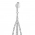 1.21 ct Round Cut Diamond Chandelier Earrings in 14 kt White Gold
