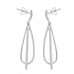 1.21 ct Round Cut Diamond Chandelier Earrings in 14 kt White Gold
