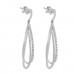 1.21 ct Round Cut Diamond Chandelier Earrings in 14 kt White Gold