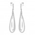 1.21 ct Round Cut Diamond Chandelier Earrings in 14 kt White Gold