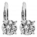1.00 ct Women's Round Cut Diamond Drop Earrings