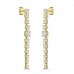 3.60 ct Ladies Round Cut Diamond Drop Earrings In 14 Kt Yellow Gold 3.60 ct Ladies Round Cut Diamond Drop Earrings In 14 Kt Yellow Gold