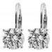 1.00 ct Women's Round Cut Diamond Drop Earrings