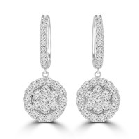 2.26 Ct Ladies Round Cut Diamond Drop Earrings 2.26 Ct Ladies Round Cut Diamond Drop Earrings