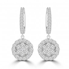 2.26 Ct Ladies Round Cut Diamond Drop Earrings 2.26 Ct Ladies Round Cut Diamond Drop Earrings