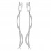 1.06 ct Ladies Round Cut Diamond Drop Dangling Earrings In 18 Kt White Gold 1.06 ct Ladies Round Cut Diamond Drop Dangling Earrings In 18 Kt White Gold