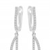 1.06 ct Ladies Round Cut Diamond Drop Dangling Earrings In 18 Kt White Gold 1.06 ct Ladies Round Cut Diamond Drop Dangling Earrings In 18 Kt White Gold