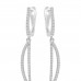 1.06 ct Ladies Round Cut Diamond Drop Dangling Earrings In 18 Kt White Gold 1.06 ct Ladies Round Cut Diamond Drop Dangling Earrings In 18 Kt White Gold