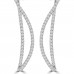 1.06 ct Ladies Round Cut Diamond Drop Dangling Earrings In 18 Kt White Gold 1.06 ct Ladies Round Cut Diamond Drop Dangling Earrings In 18 Kt White Gold