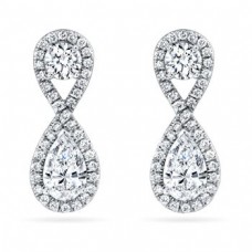 3.50 ct Ladies Round Cut Diamond Drop Earrings 3.50 ct Ladies Round Cut Diamond Drop Earrings