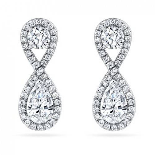 3.50 ct Ladies Round Cut Diamond Drop Earrings 3.50 ct Ladies Round Cut Diamond Drop Earrings