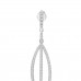 1.27 ct Round Cut Diamond Chandelier Earrings in 14 kt White Gold