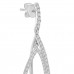 1.27 ct Round Cut Diamond Chandelier Earrings in 14 kt White Gold