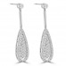 1.55 ct Ladies Round Cut Diamond Drop Dangling Earrings In 14 Kt White Gold 1.55 ct Ladies Round Cut Diamond Drop Dangling Earrings In 14 Kt White Gold