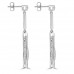 1.55 ct Ladies Round Cut Diamond Drop Dangling Earrings In 14 Kt White Gold 1.55 ct Ladies Round Cut Diamond Drop Dangling Earrings In 14 Kt White Gold