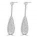 1.55 ct Ladies Round Cut Diamond Drop Dangling Earrings In 14 Kt White Gold 1.55 ct Ladies Round Cut Diamond Drop Dangling Earrings In 14 Kt White Gold